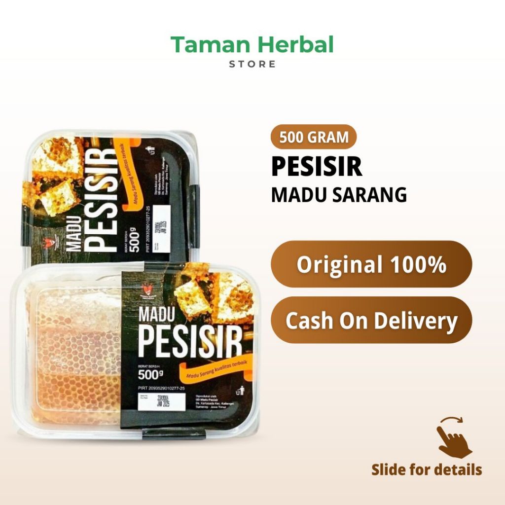 

Madu Sarang Pesisir (500 Gram) Madu Sarang Murni Asli Premium Honeycomb Mellifera