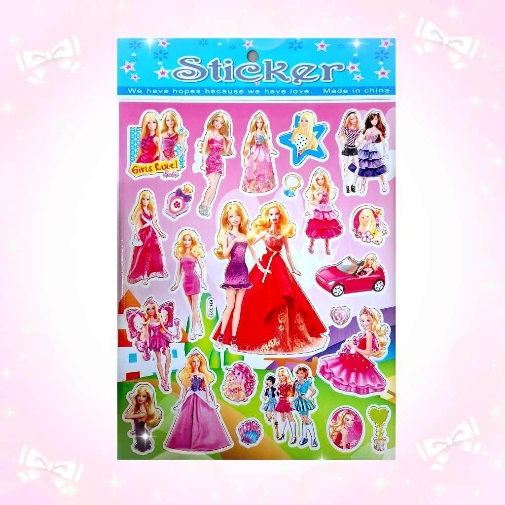 

Stiker Laser Gambar Tempel Laser Sticker Anak Karakter Kartun Princess Barbie