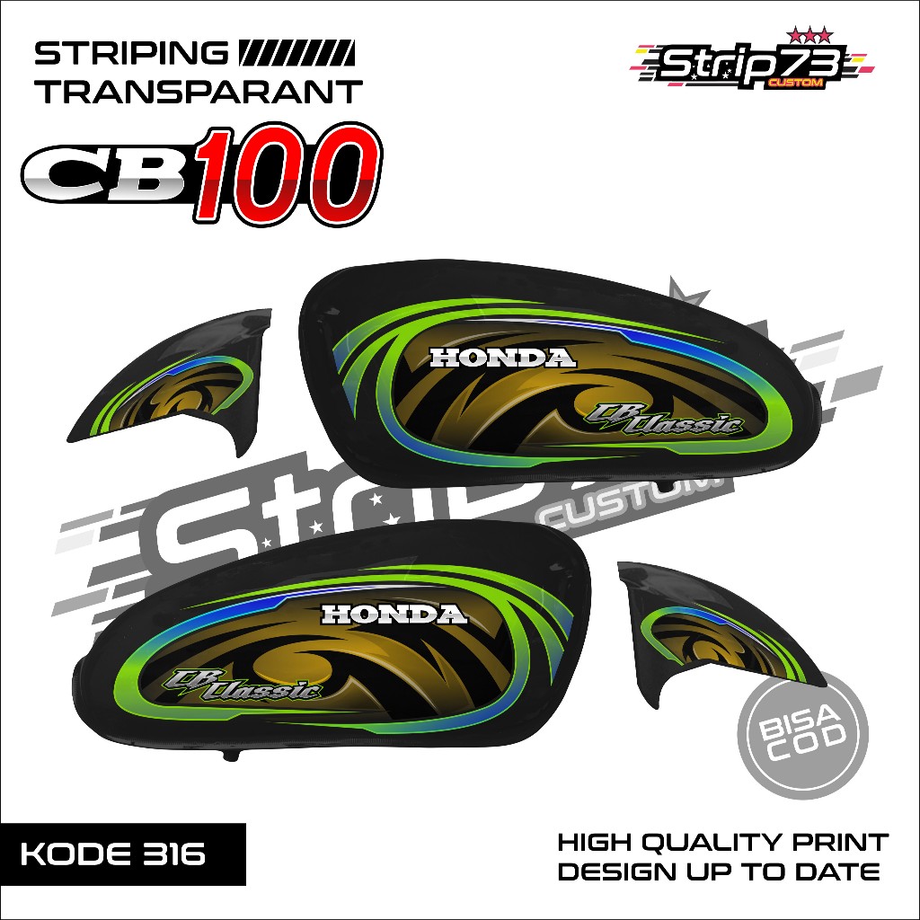 316 STRIPING TRANSPARAN CB 100 - STRIPING TRANSPARAN CB 100 PREMIUM GRAFIK