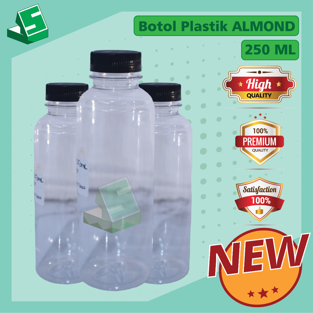 Botol Plastik ALMOND / Botol Almond 250 ml / Botol Plastik GROSIR / Botol 250 ml / Botol Plastik