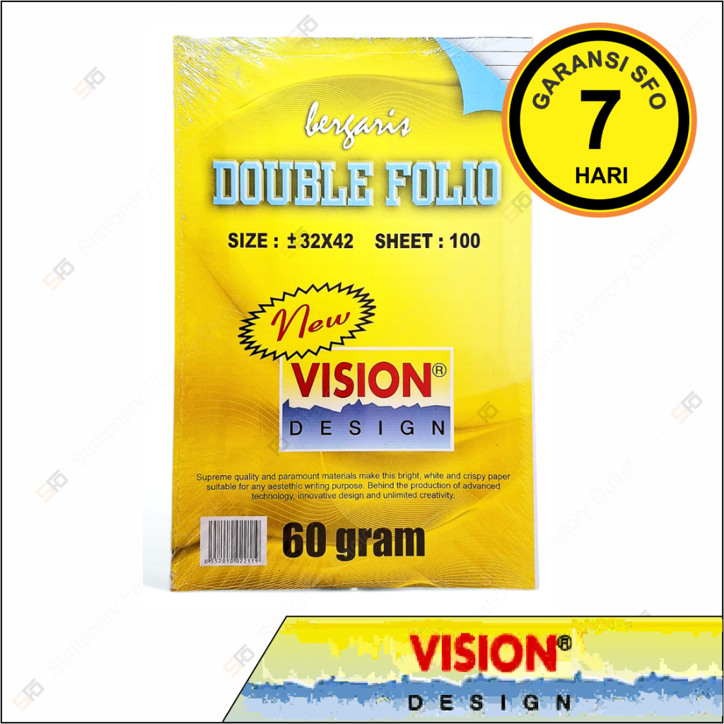 

Double Folio Garis Vision isi 100