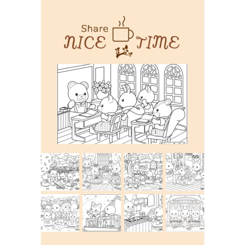 

Sylvanian Families Coloring Book for Kids and Adult