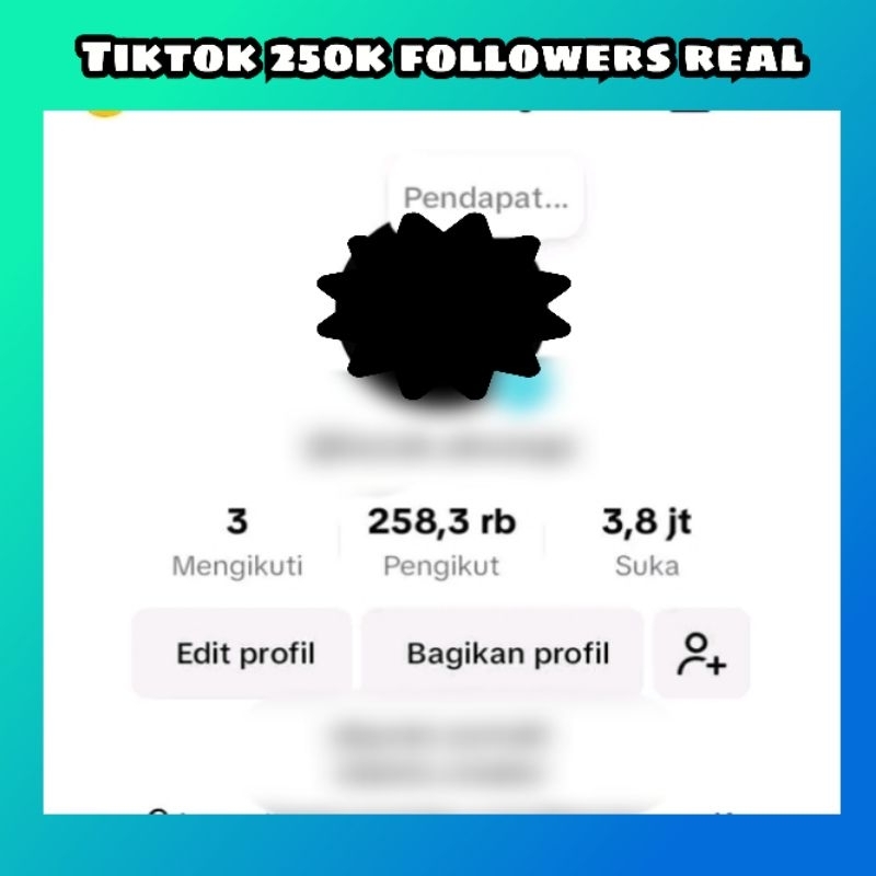 jual akun tiktok 250k followers asli viwers deres aktif hasil fyp sisa 1 jual murah