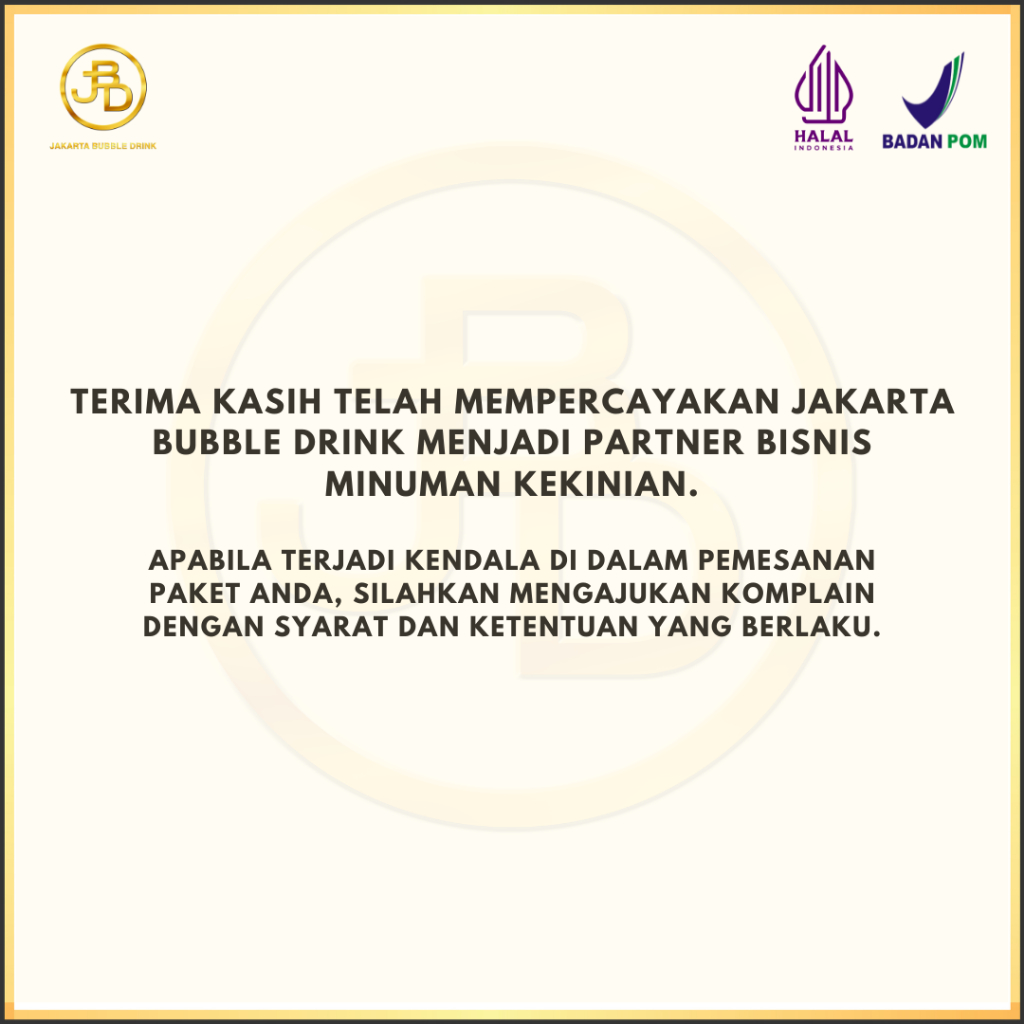

Ay00! Bubuk Minuman LEMON TEA -Jakarta Bubble Drink BPOM&HALAL