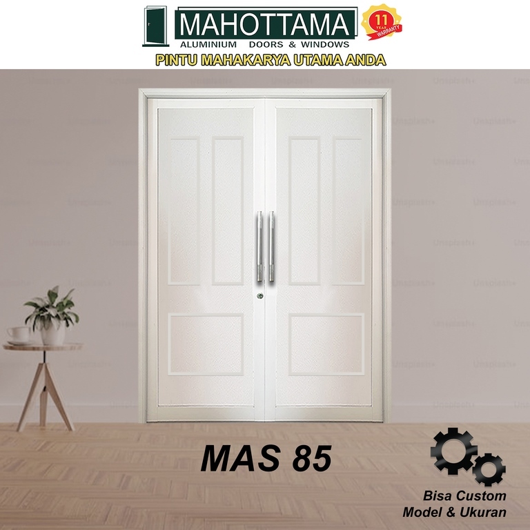 Pintu Aluminium Rumah Utama Minimalis 174 x 215 Kupu Tarung Almunium Doors Modern Bisa Custom MAS 85