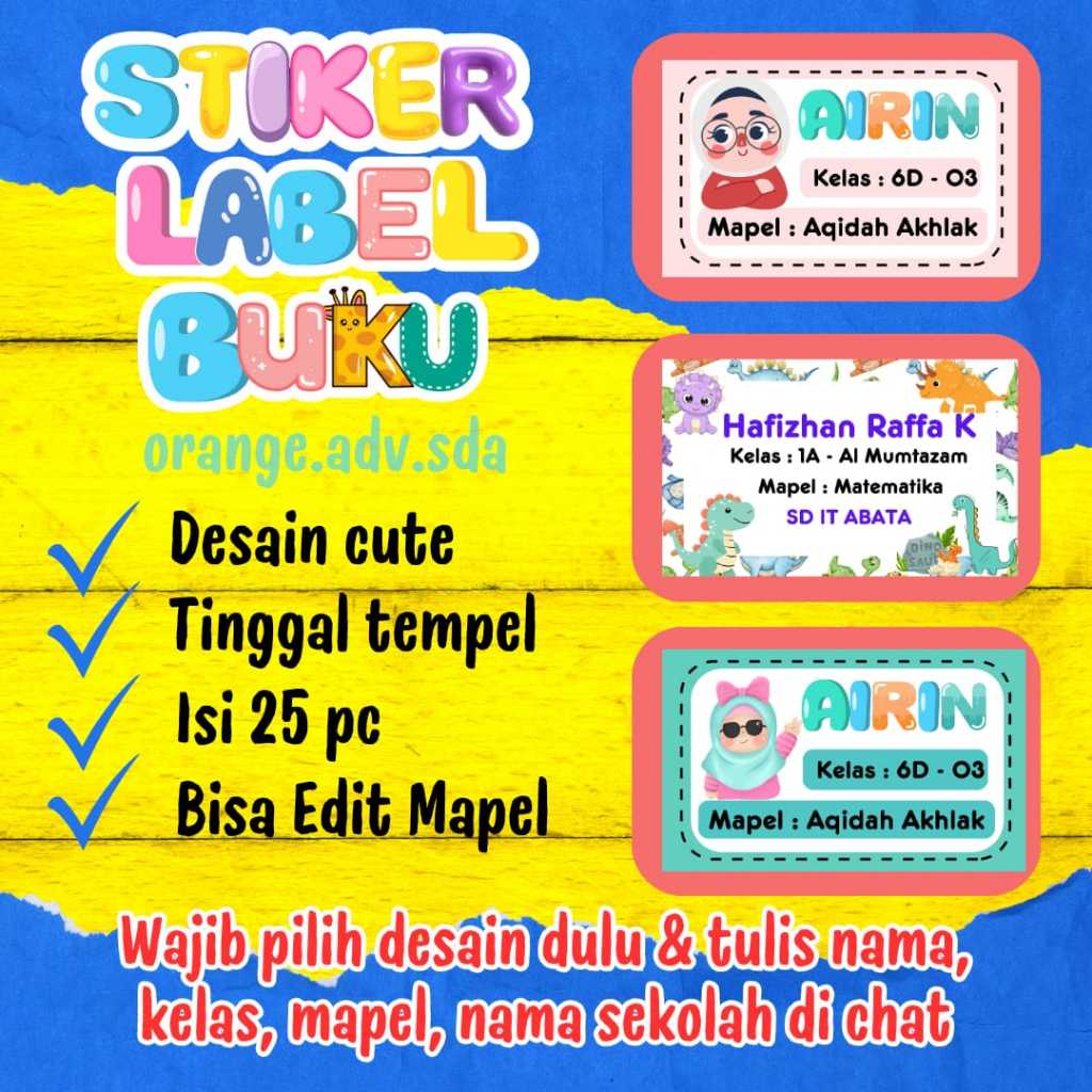 

STIKER/ LABEL BUKU