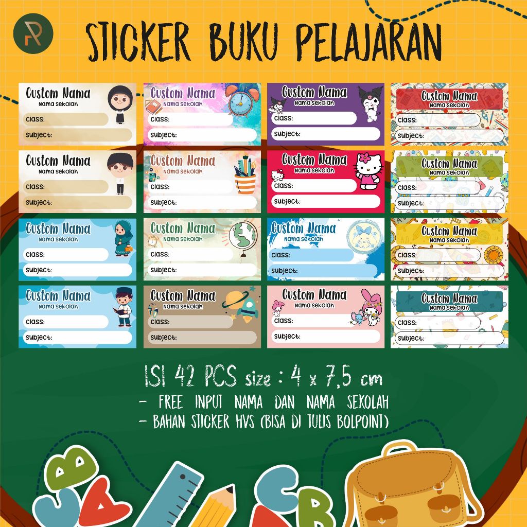 

STICKER NAMA BUKU PELAJARAN