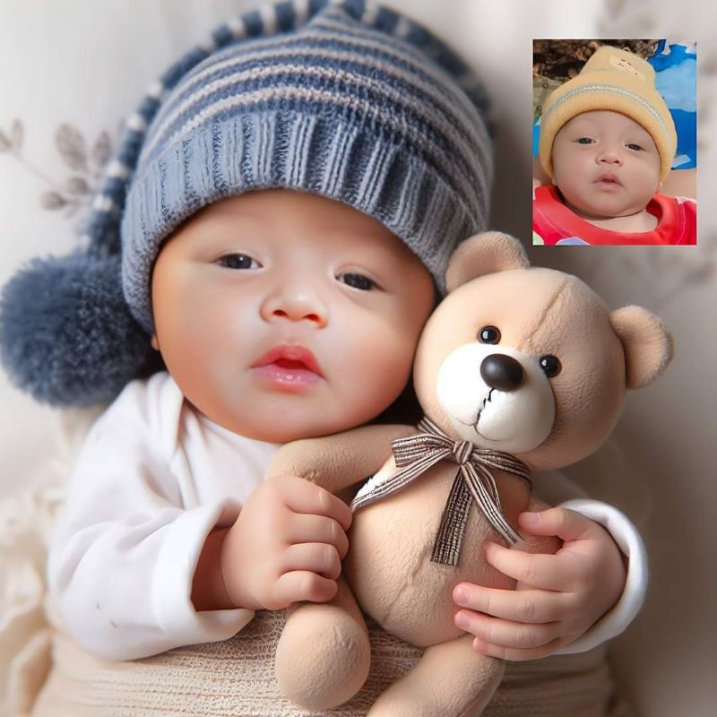 Jasa edit foto Bayi Baru lahir sampai balita