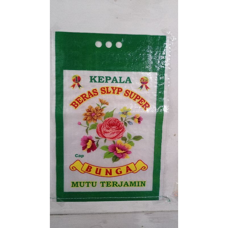 KARUNG BERAS LAMINASI CAP "BUNGA" UKURAN 10KG