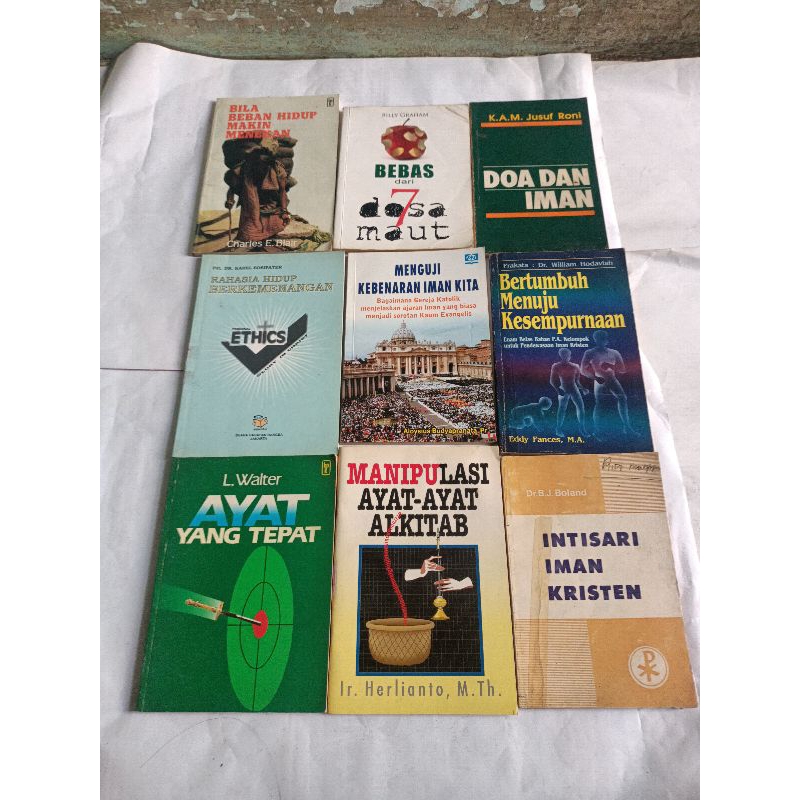 BUKU KRISTEN BILA BEBAN HIDUP MAKIN BERAT, BEBAS DARI 7 DOSA MAUT, DOA DAN IMAN, RAHASIA HIDUP BERKE