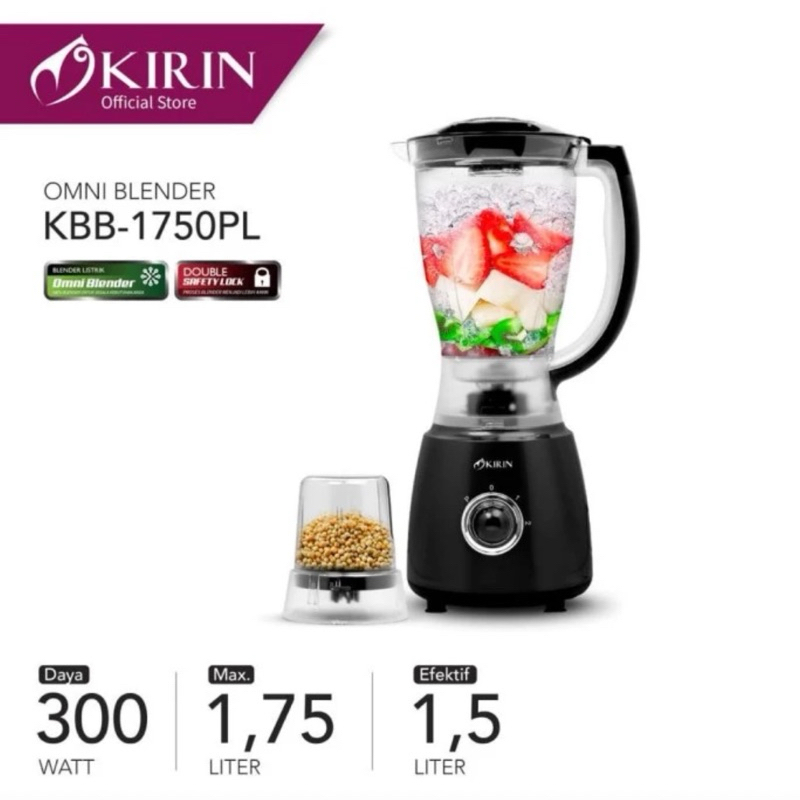 BLENDER KIRIN KBB 1750PL - KIRIN OMNI BLENDER KBB 1750PL - BLENDER KIRIN DOUBLE SAFETY - BLENDER MUR
