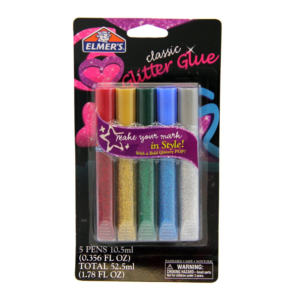 

ELMER’S 3D GLITTER GLUE SET E642 10.5ML 5 COLORS