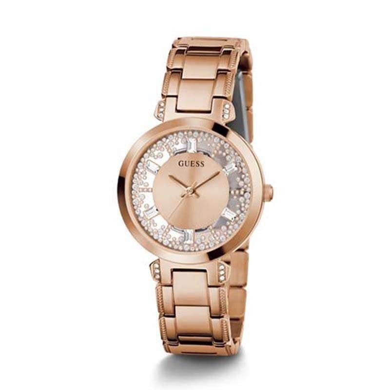 Original 100%. Guess GW0470L3 Crystal Clear Jam Tangan Wanita Rose