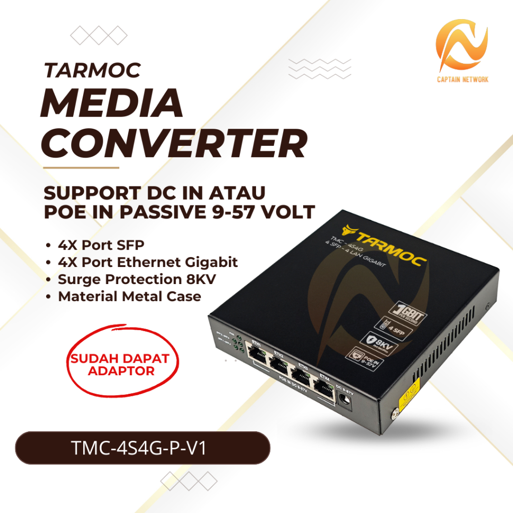 Switch 4 Port Gigabit + 4 SFP Uplink POE | Switch Hub 4 Port Unmanaged