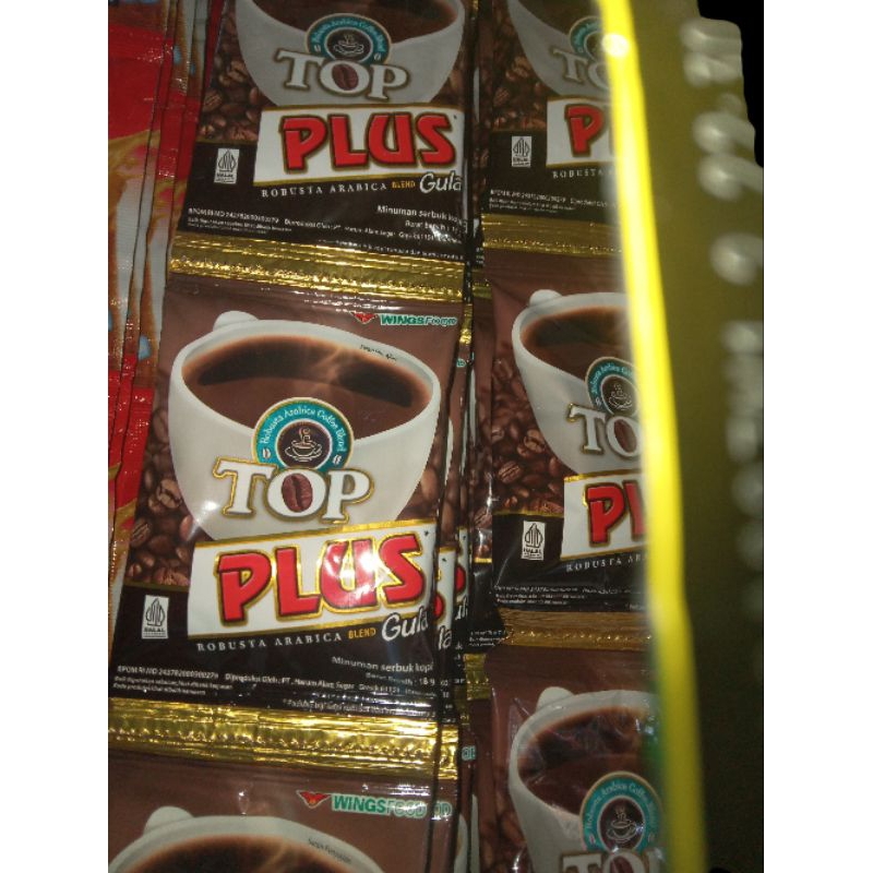 

1dus kopi top plus isi 12 renteng