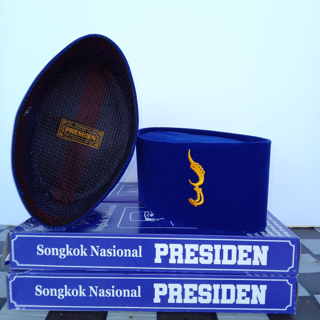 Peci songkok kopiah Anak Biru motif Kujang termurah bagus merek presiden exclusive terbaru