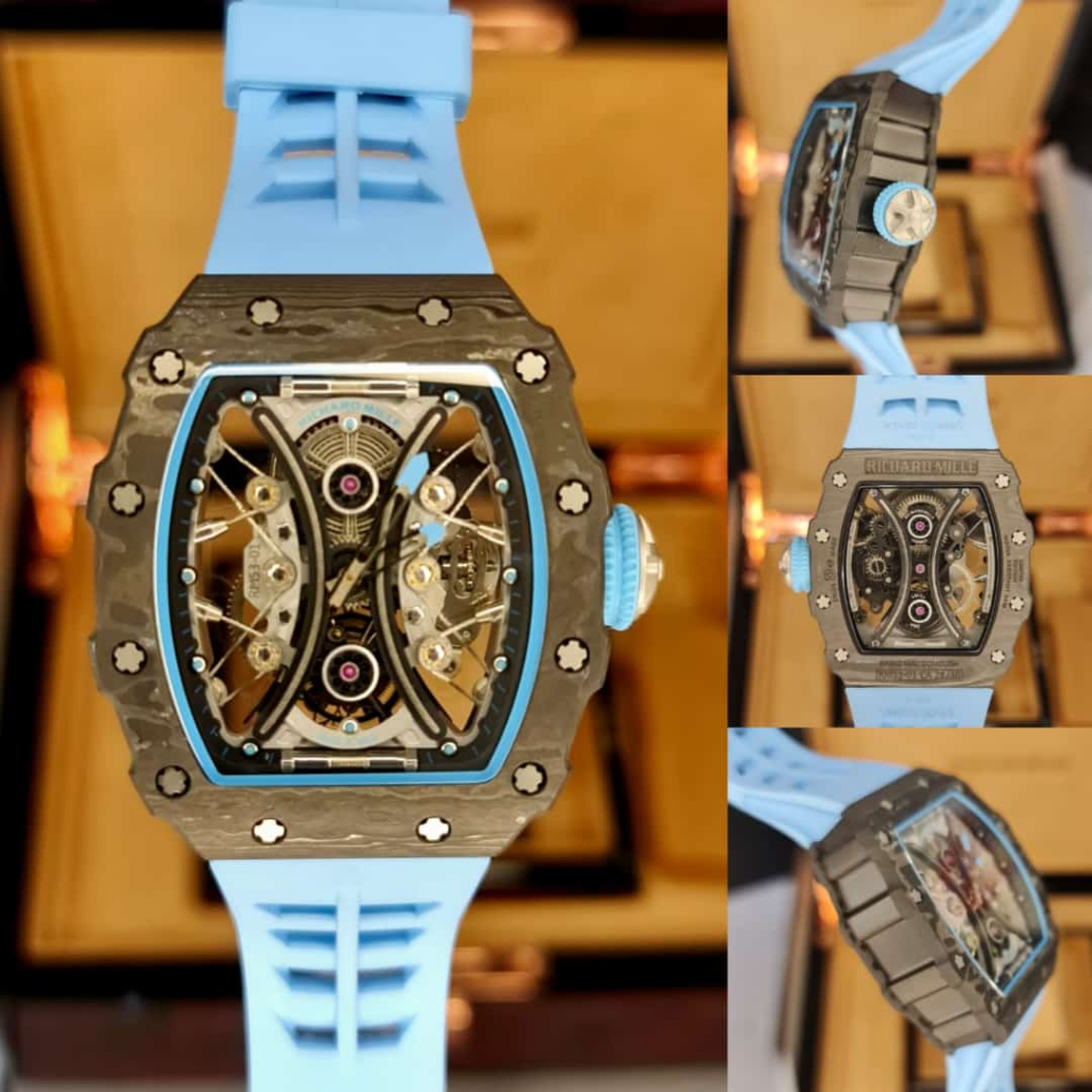 JAM TANGAN RICHARD MILLE CLONE 1:1 RM 53-01 CARBON LIMITED EDITION FULLSET BOX / NEW MEN LUXURY WATC