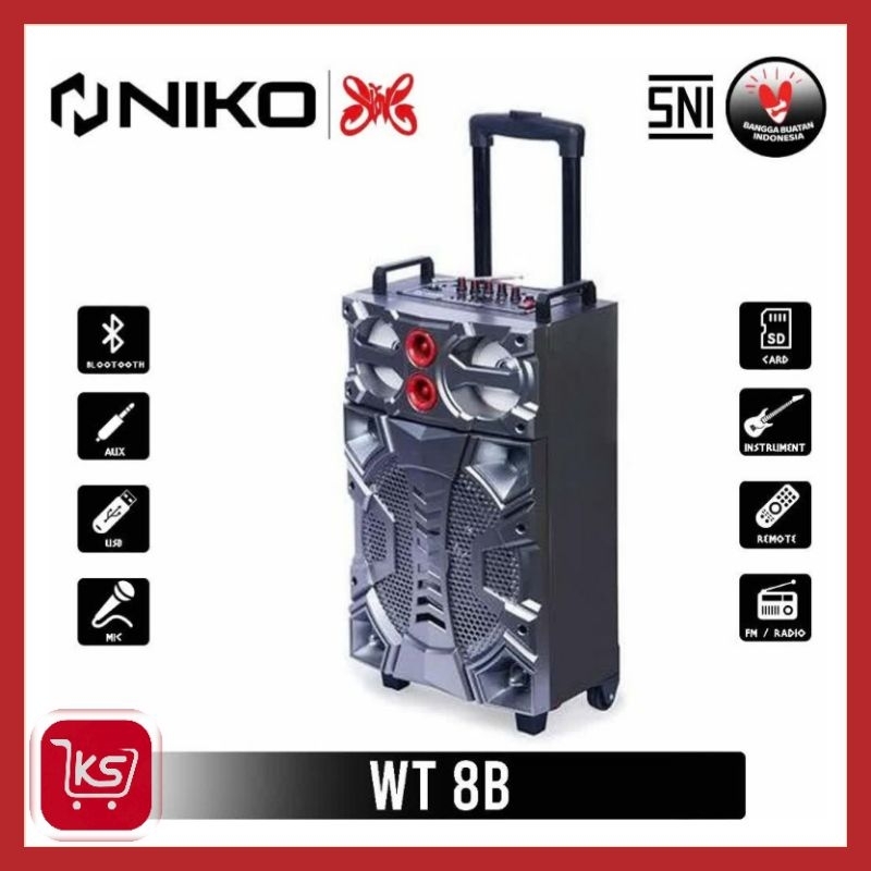 SPEAKER NIKO WT8B | 1 MIC WIRELESS KHUSUS INSTAN