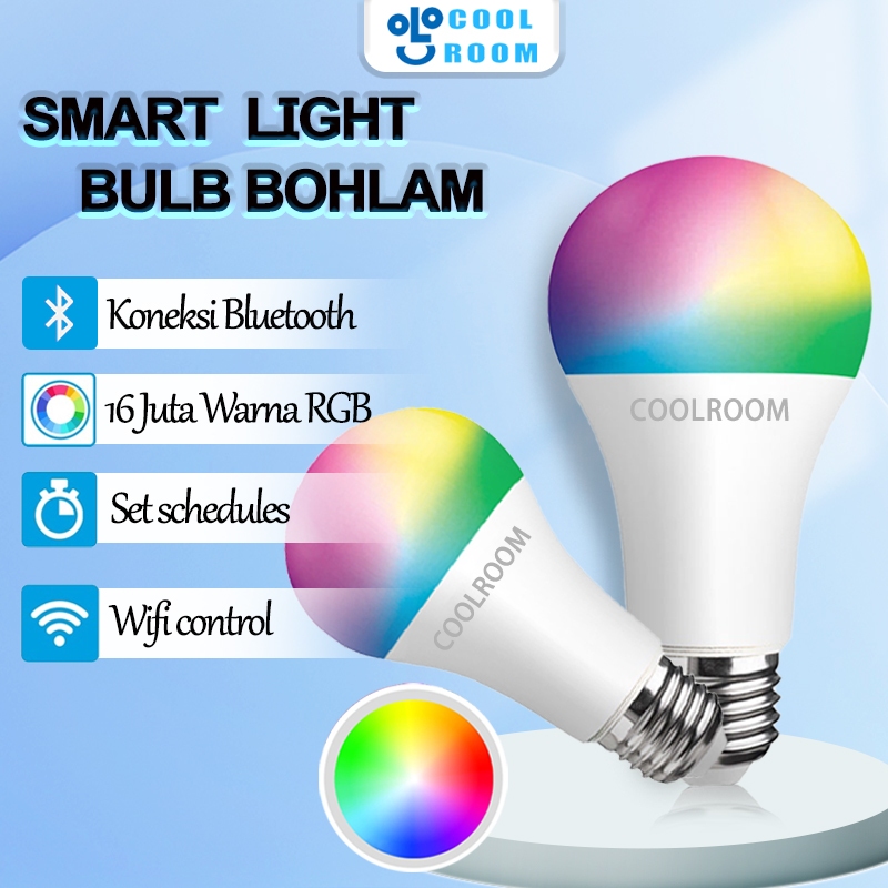 Smart  Light Bulb Bohlam LED RGBWW 15 Watt Bulb Lampu- Bluetooth/Wifi Wireless IoT/Smart Bulb/Smart 