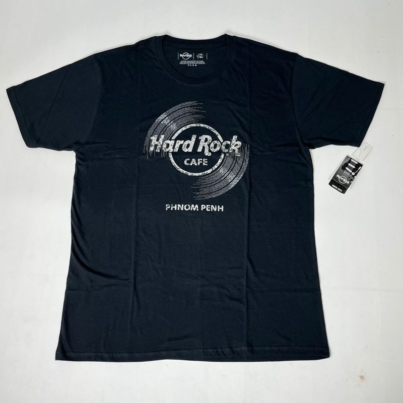 Hard Rock Cafe Phnom Penh Cambodia Kamboja Mens New Vinyl Logo T Shirt Tshirt Baju Kaos Merchandise 