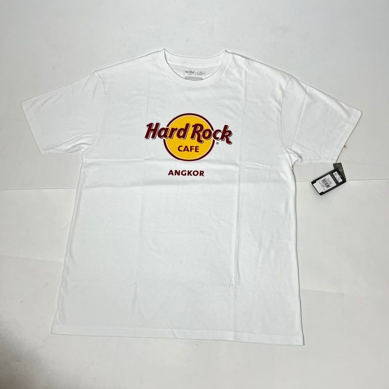 Hard Rock Cafe Phnom Penh Cambodia Kamboja Men White Classic Tee T Shirt Tshirt Baju Kaos Merchandis