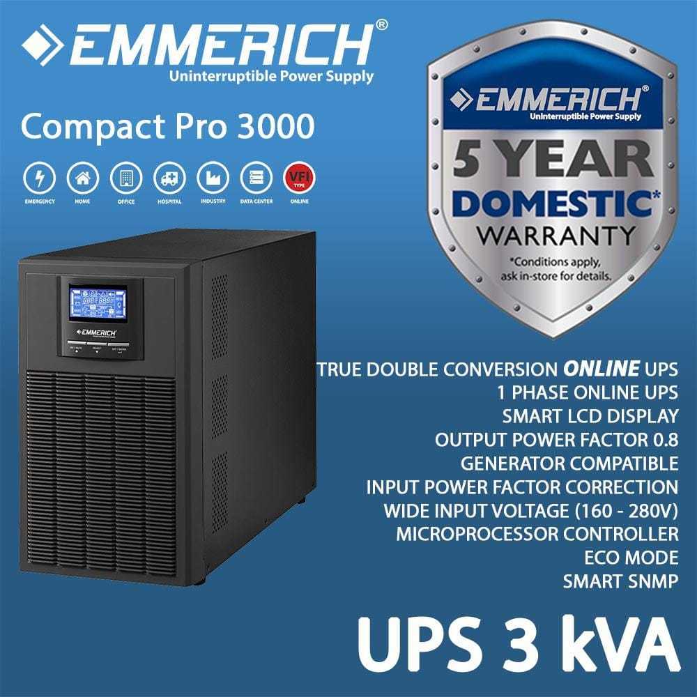 UPS EMMERICH Compact Pro CMP 3000 - CMP 3 / Kapasitas 3 kVA / UPS ONLINE