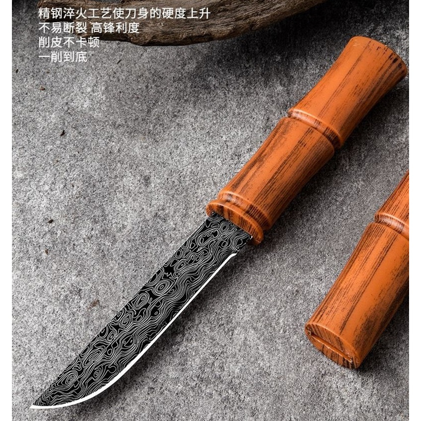 Pisau DAMASKUS BAMBU MINI PISAU DAGING PISAU BUAH PISAU KATANA PISAU Bambu