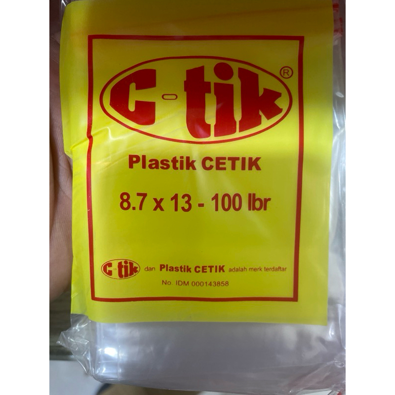 Plastik Klip C-tik Klip Ziplock 3x5-12x20cm isi 100lembar