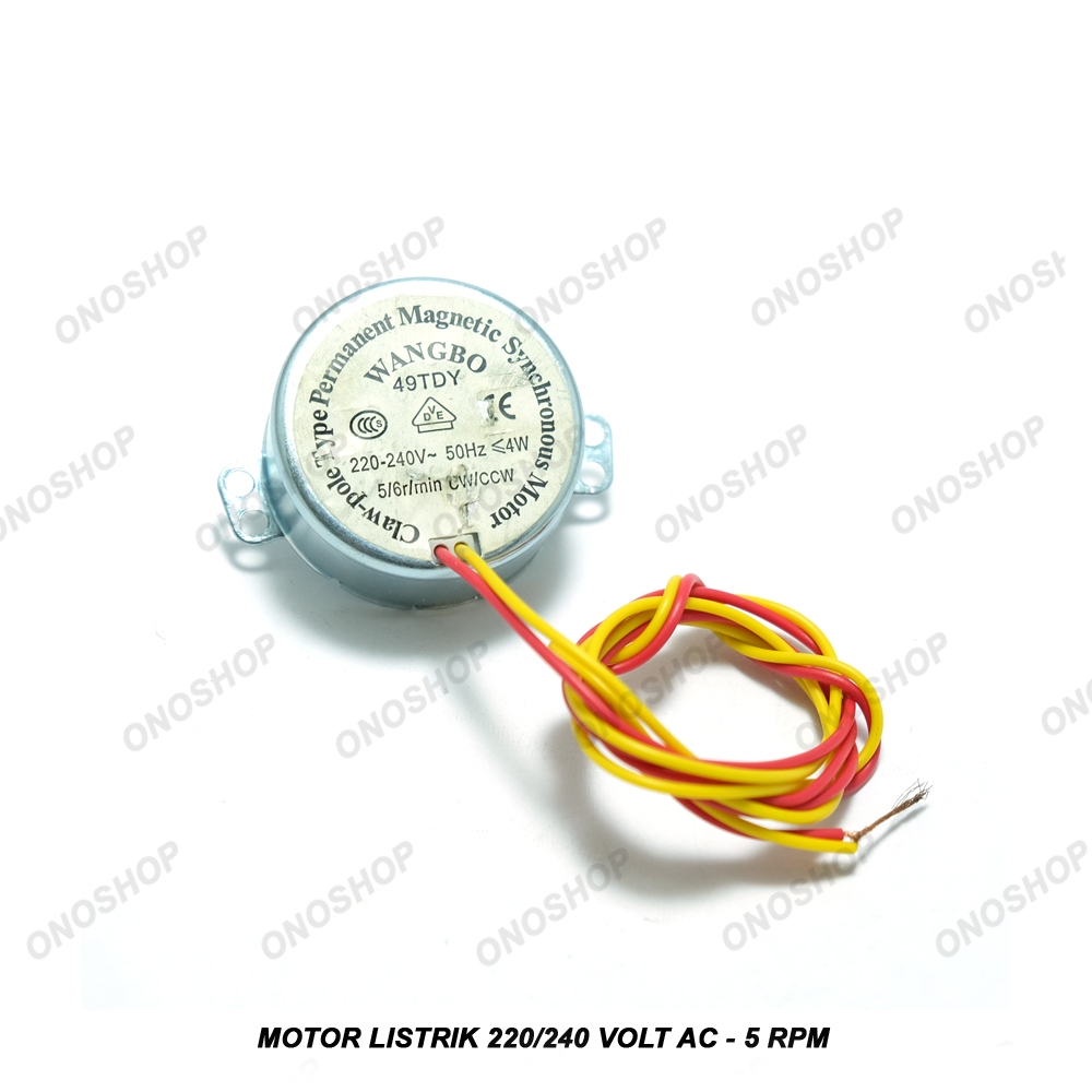 Motor Listrik 220/240 Volt AC - 5 RPM