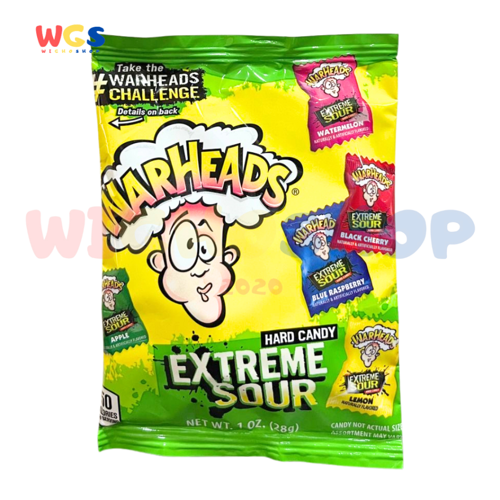 

Warheads Extreme Sour Hard Candy Assorted Flavor 28g - Permen