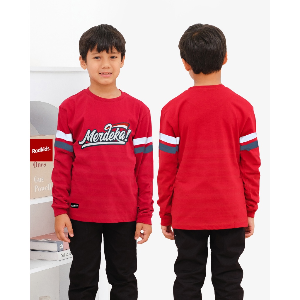 Baju 17 Agustus Anak  Kemerdekaan Kaos Couple Lengan Panjang Merah Putih MerdekahhhLS