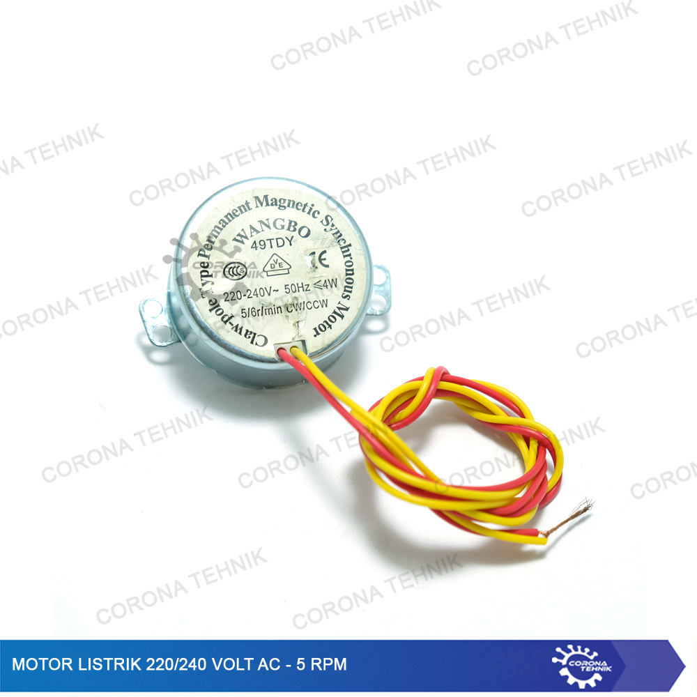 5 RPM - Motor Listrik 220/240 Volt AC