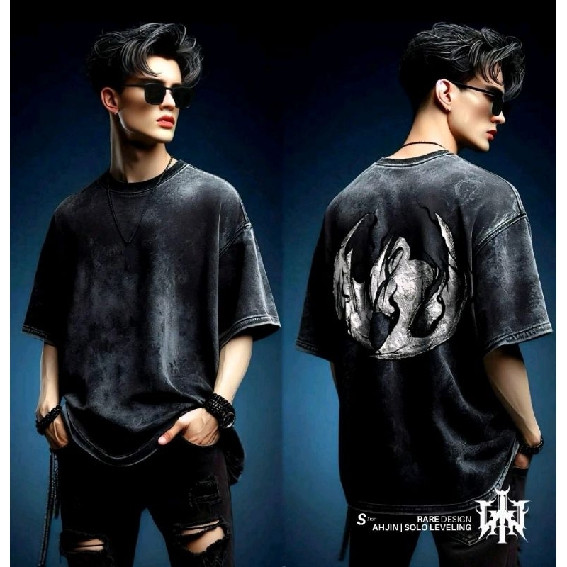 Gin - T-shirt oversize Sandwash Ahjin