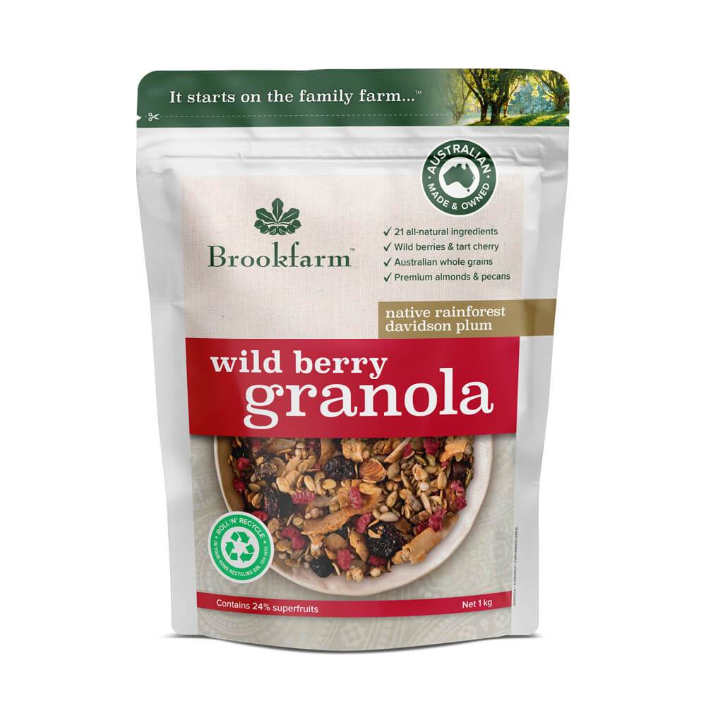 

BROOKFARM WILD BERRY GRANOLA NATIVE RAINFOREST 300GR