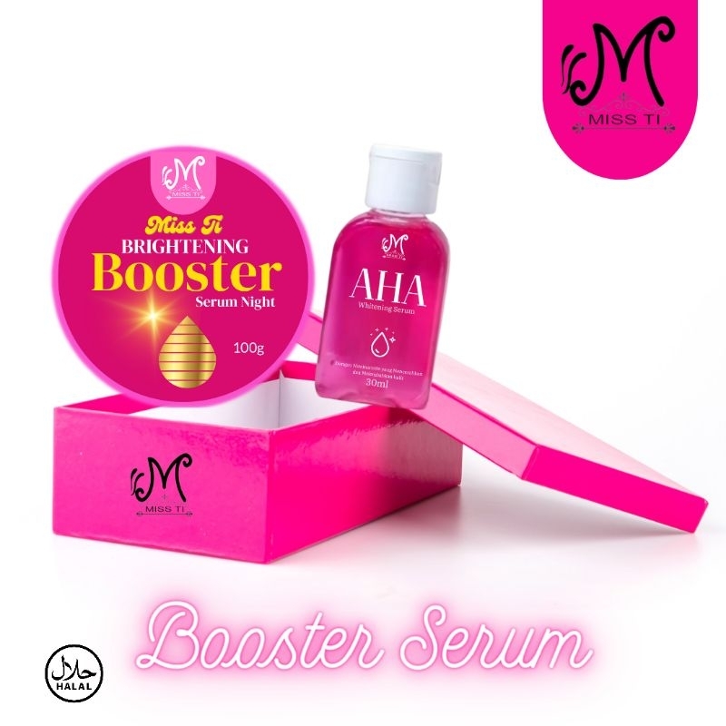 

FREE BOX - Brightening booster lotion 100ml FREE AHA Serum pink 30ml