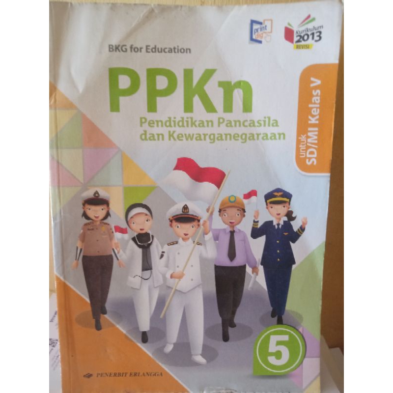 ppkn kelas 5 sd erlangga kurikulum 2013 revisi