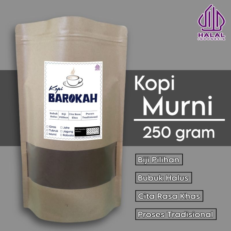 

KOPI MURNI REGULER 250 Gr - KOPI BAROKAH