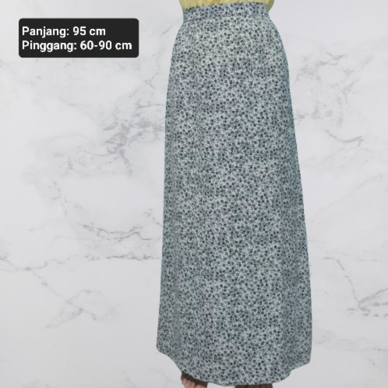 Preloved Rok Panjang|Preloved Rok Motif Hitam Putih