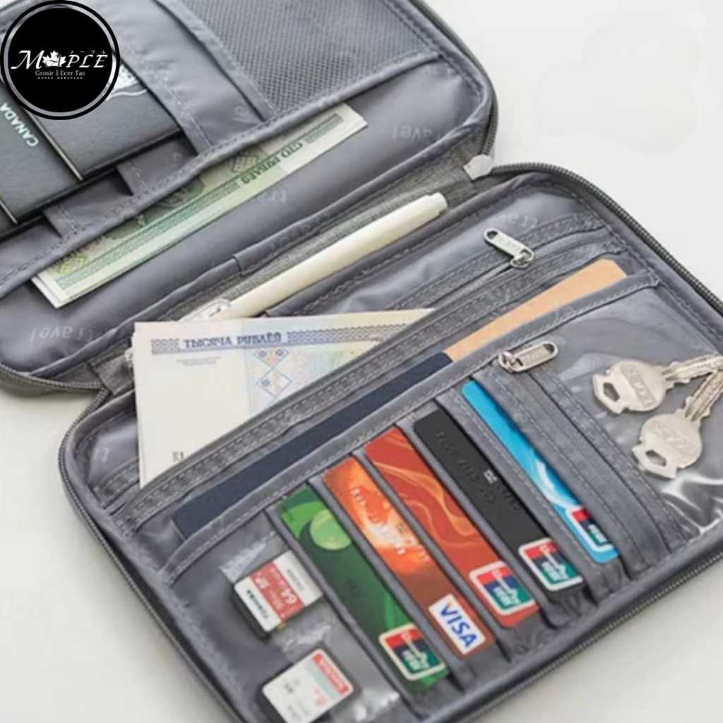 MAPLE TAS PASSPORT TAS KARTU DOMPET PASSPORT TAS SERBAGUNA PREMIUM TEBAL