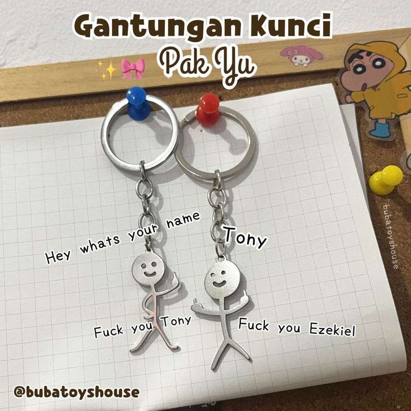 Gantungan Kunci Fucks You Middle Finger Jari tengah Fakyu Pakyu Fick Dich prank teman couple sahabat