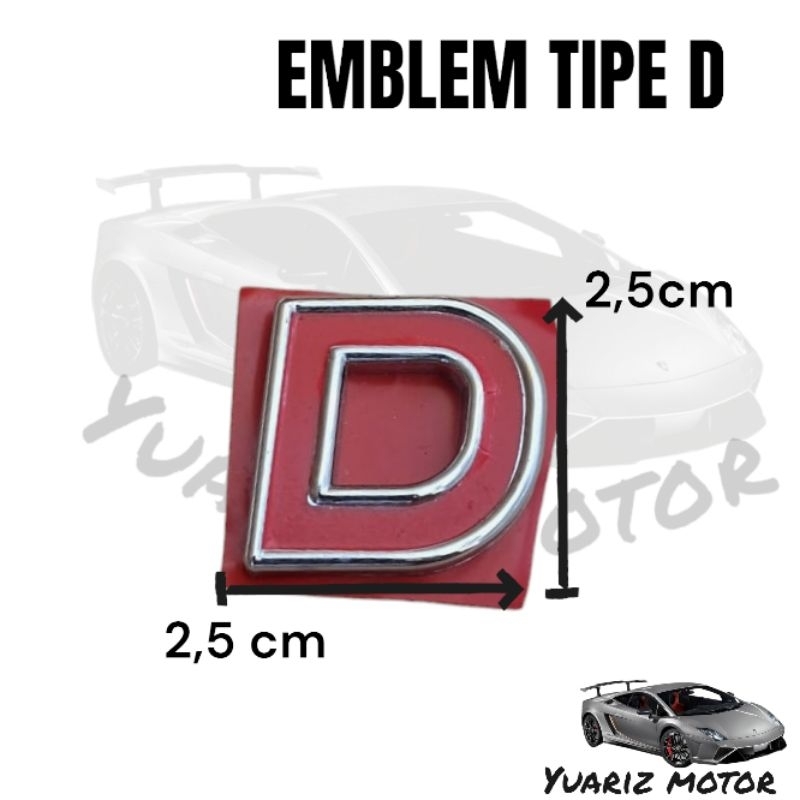 emblem D tulisan D kia rio chrome original logo d kia rio original
