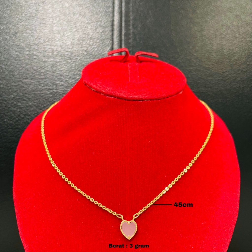 Kalung Dewasa Love 3gram Emas Muda