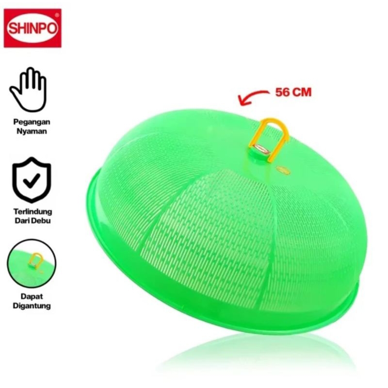 Tudung saji bulat plastik Shinpo ukuran L/ Tudung saji bulat Shinpo L 56 cm/ Tudung saji bulat Shinp