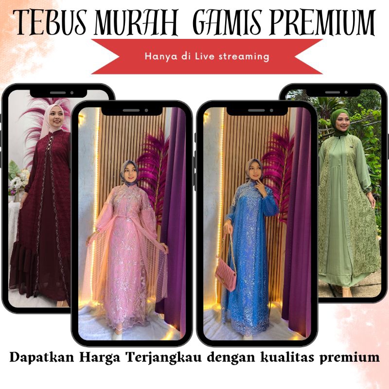Tebus Murah GAMIS PREMIUM mewah gaun kondangan gaun pesta