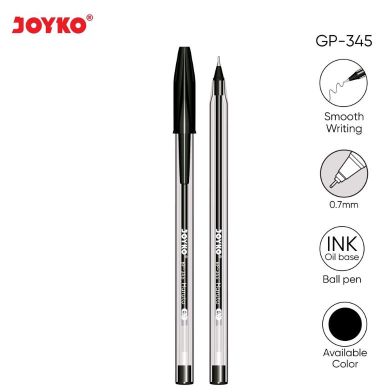 

PRODUCT TERKECE Pulpen Haruto Joyko BP345 Tinta Hitam 7mm Harga Per Lusin