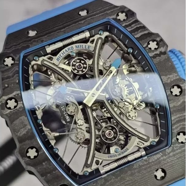 Jam tangan Automatic Swiss Tourbillon RM 53-01 Pablo Mac Donough NTPT Carbon Rubber / Nilon strap fu