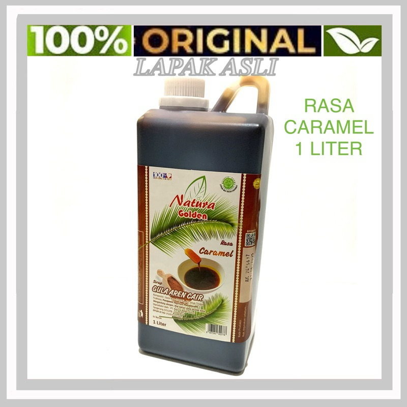 

Gula Aren Cair 1 Liter Caramel Natura Golden