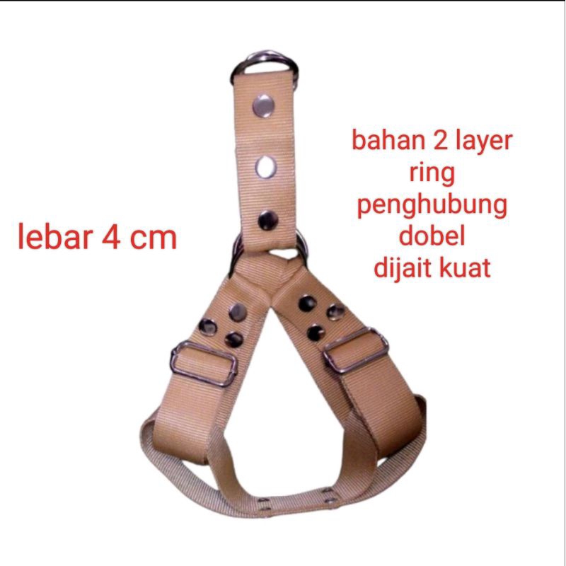 harness anjing kuat 2 layer