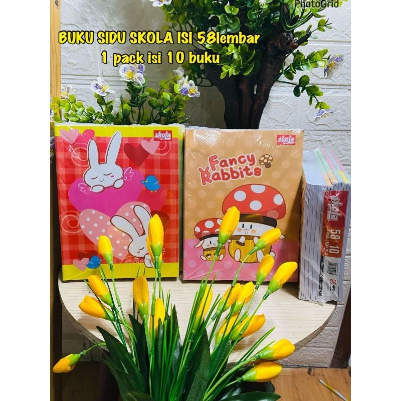 

BUKU TULIS SEKOLAH BY SIDU ISI 58 lembar 1 pack 10 buku..