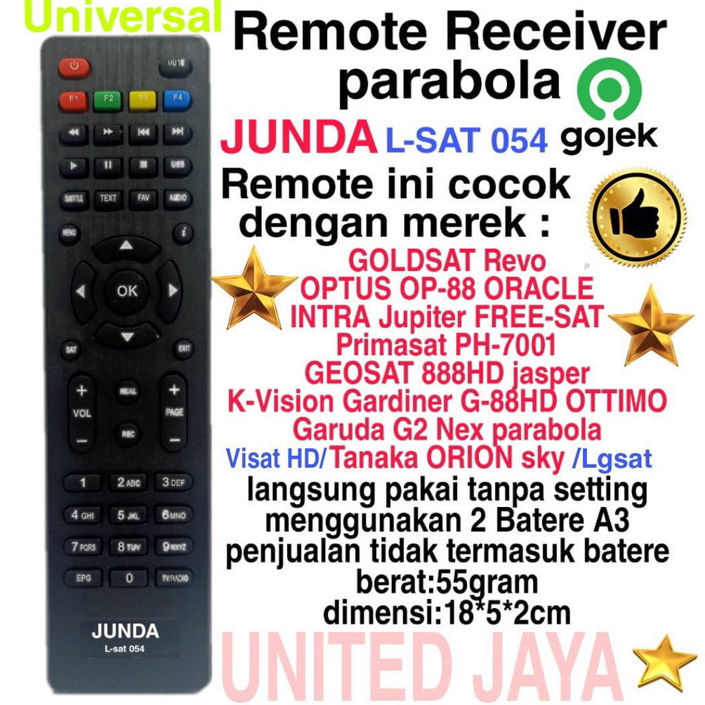 SPECIAL PROMO REMOTE RECEIVER PARABOLA UNIVERSAL GARUDA NEX PARABOLA  TANAKA ORION SKY  GEOSAT 888HD